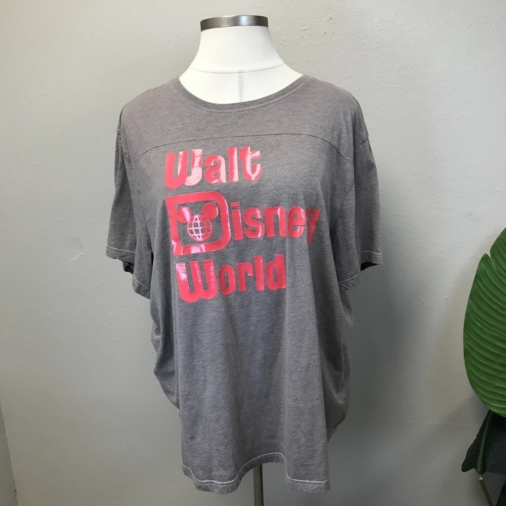 Walt Disney World Grey & Pink Short-Sleeve T-Shirt - Size 2X